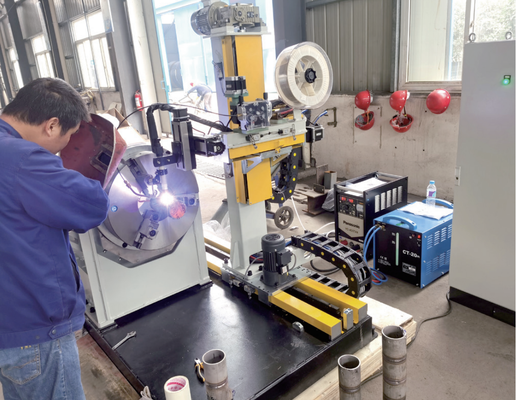 MH-P02 PLC Circular Seam Welding System 10 Inch Touch Screen 50 Welding Programs 400A TIG Torch
