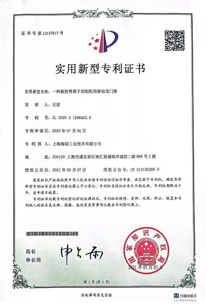 China Hyzont(Shanghai) Industrial Technologies Co.,Ltd. certificaten